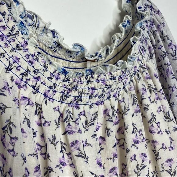 Free People Rose Valley Off the Shoulder Blouse M - Picture 10 of 13